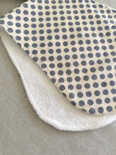 Load image into Gallery viewer, Steel Dots- Burp cloth