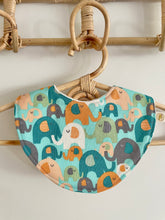 Load image into Gallery viewer, Elephants - Handmade Bib