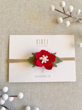Load image into Gallery viewer, Red Christmas Bloom Headband