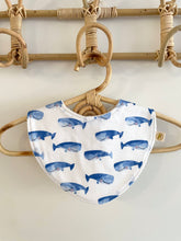 Load image into Gallery viewer, Blue Whales - Handmade Bib