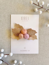 Load image into Gallery viewer, Pink Holly + Berry Hair Clip