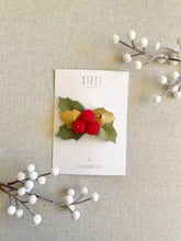 Load image into Gallery viewer, Red Holly + Berry Hair Clip