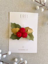 Load image into Gallery viewer, Red Holly + Berry Hair Clip