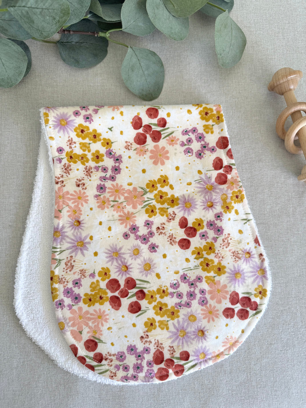 Spring Floral - Burp cloth