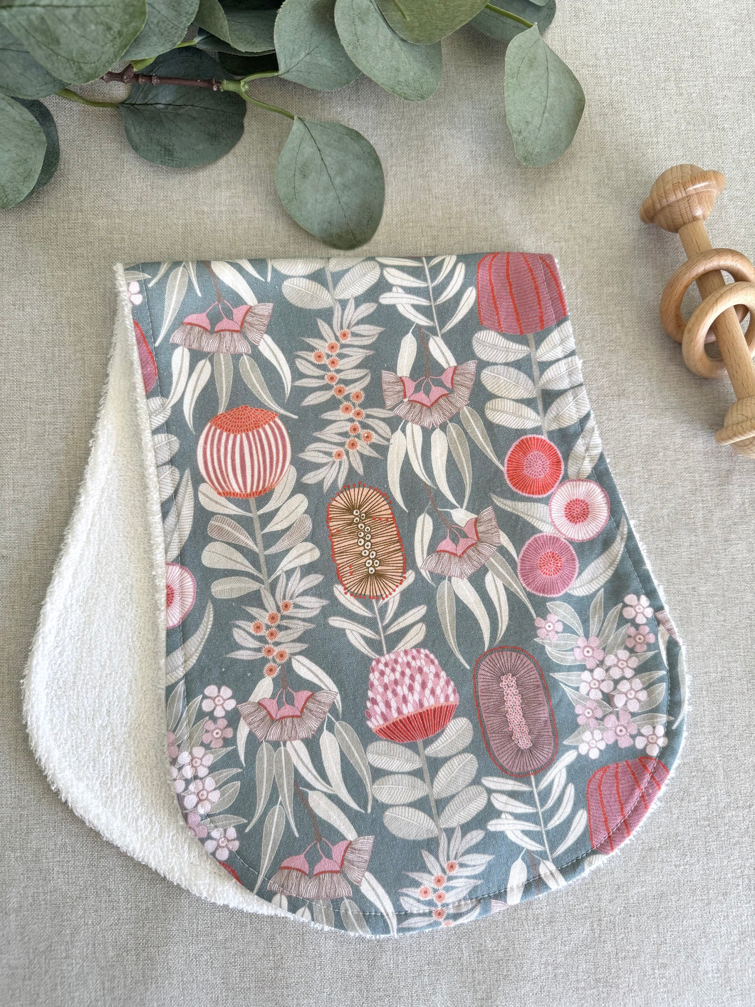 Native Flowers - Burp cloth