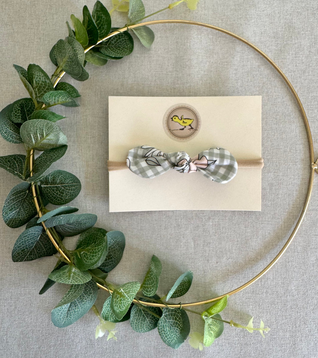 Floral Gingham - Headband
