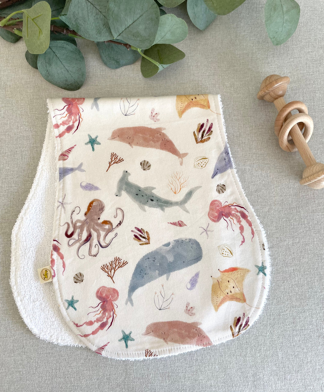 Ocean - Burp cloth