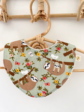 Load image into Gallery viewer, Sleepy Sloths - Handmade Bib
