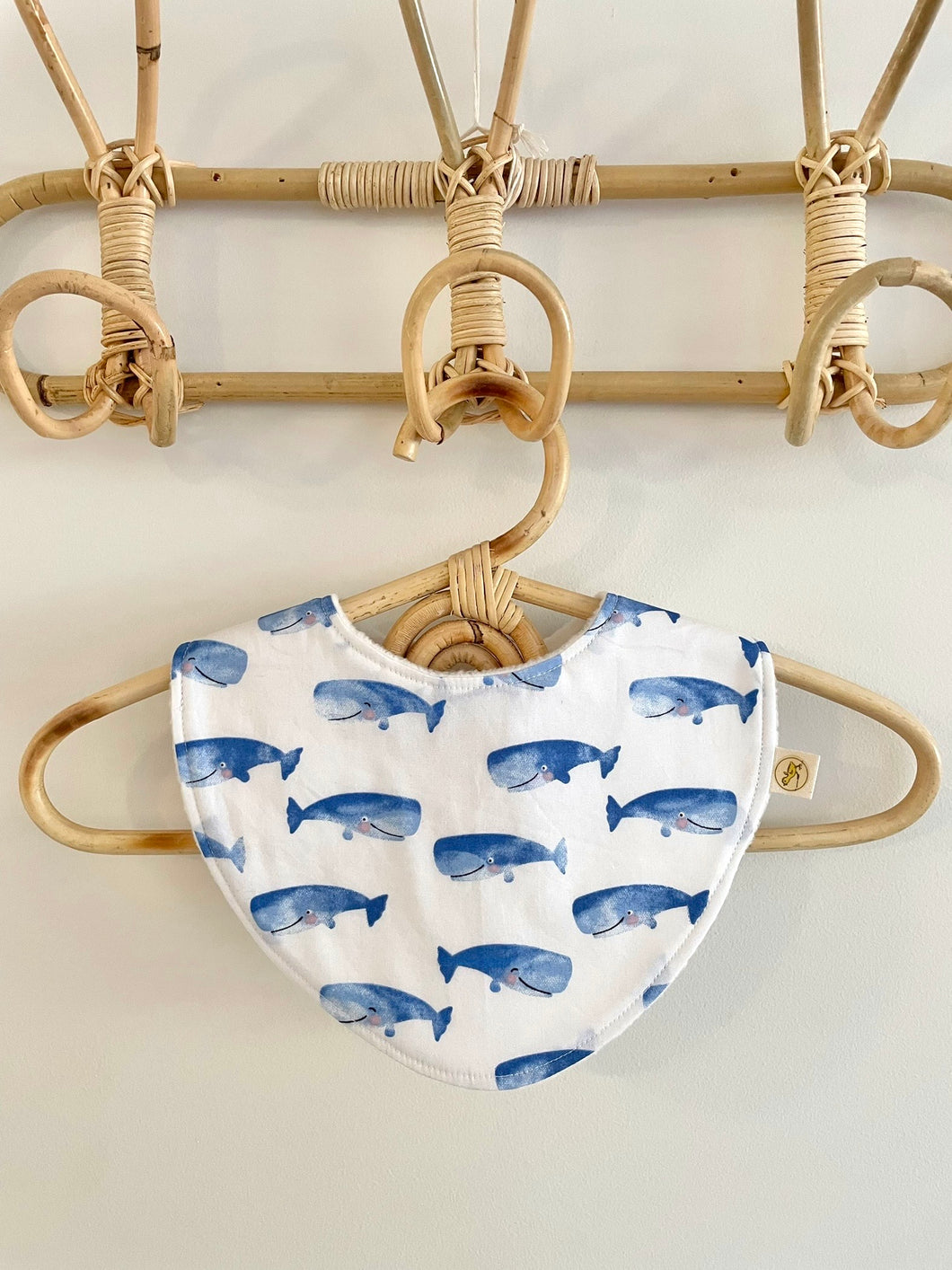 Blue Whales - Handmade Bib