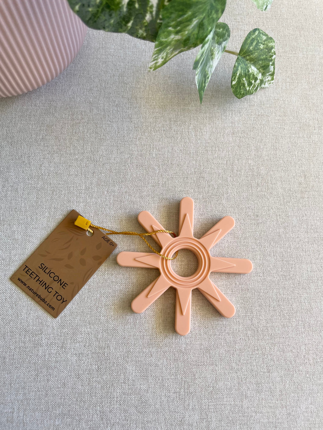 Peach Sun Silicone Teether