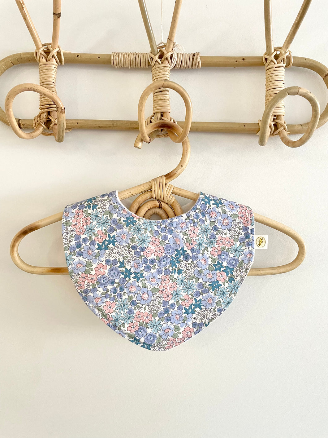 Blue Floral - Handmade Bib