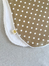 Load image into Gallery viewer, Beige Polka Dot - Burp cloth
