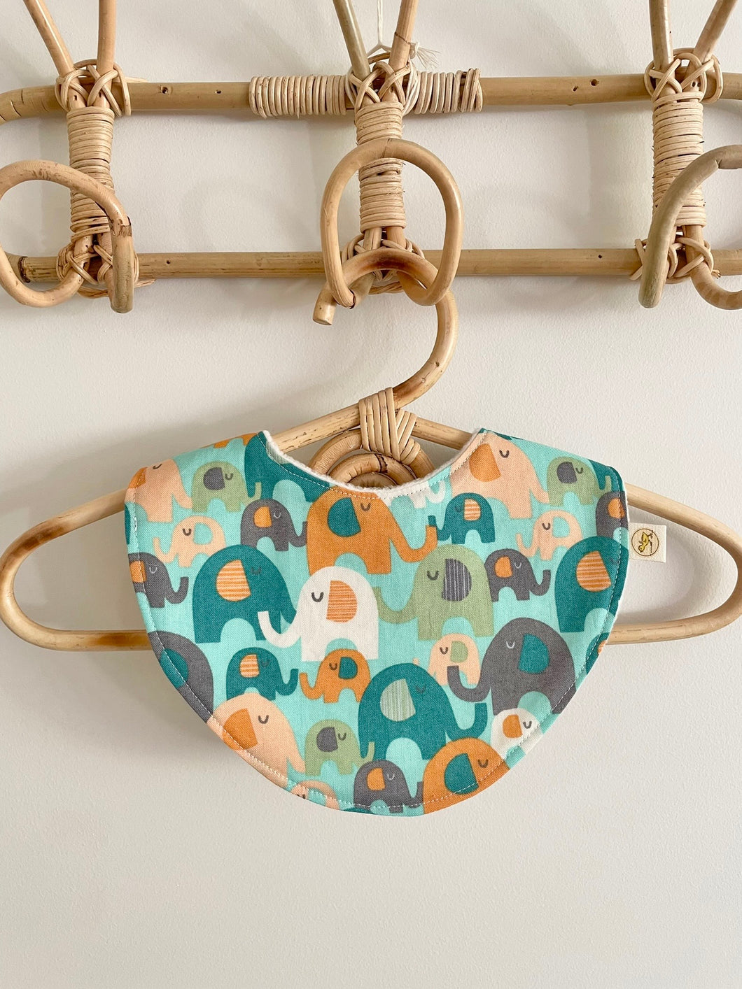 Elephants - Handmade Bib