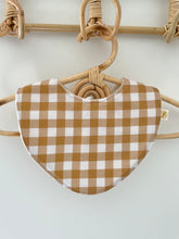 Load image into Gallery viewer, Mustard Gingham - Handmade Bib
