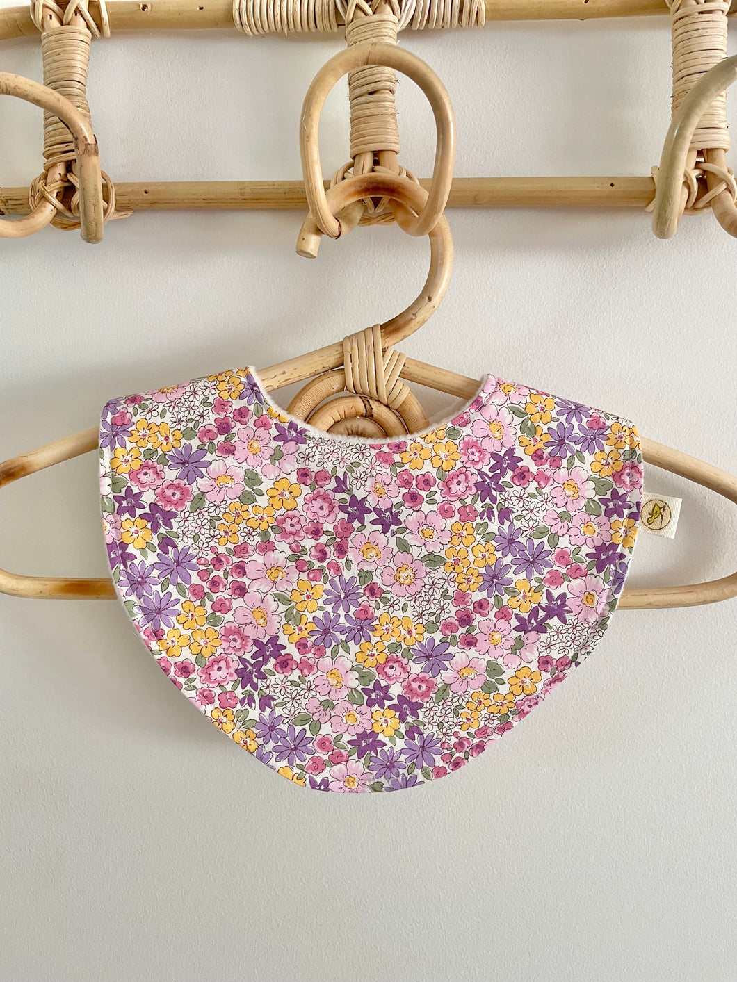 Pink Floral - Handmade Bib