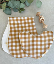 Load image into Gallery viewer, Mustard Gingham - Burp cloth
